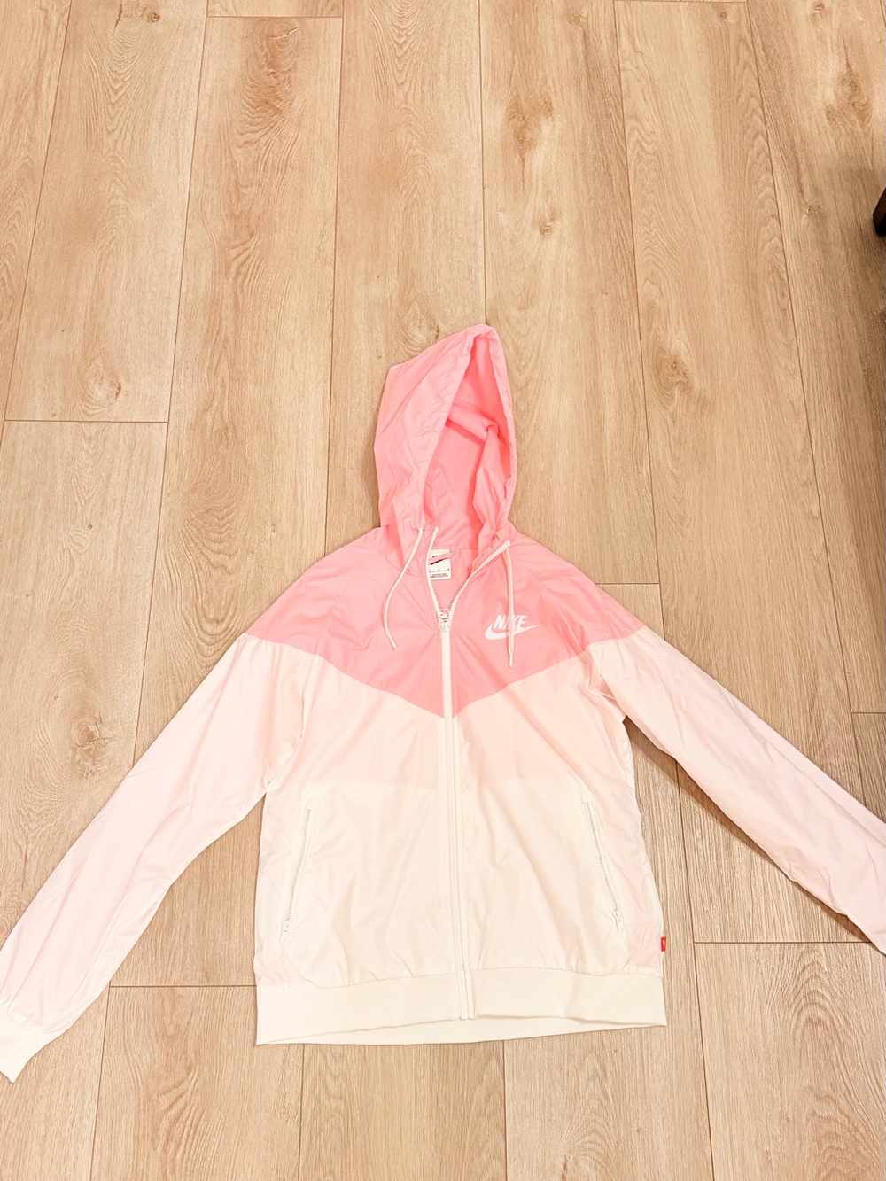 Nike Kids' Pink & Light Pink Hooded Colorblock Windbreaker